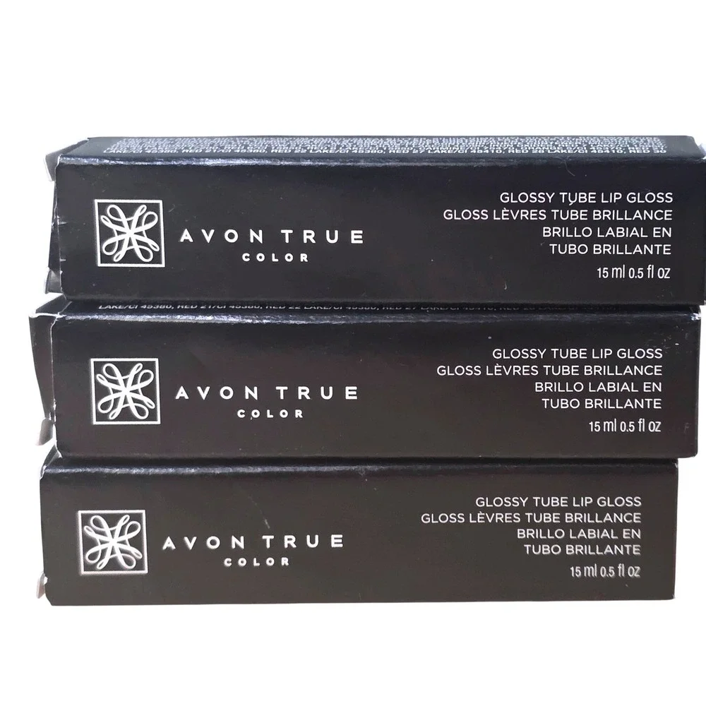 3 Avon True Color Glossy Tube Lip Gloss Pink Burst 15ml 0.5 fl oz New‎ Old STOCK
